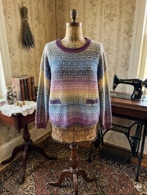 Vintage Multicolor Knit Sweater | Size Small | Fashion Concepts